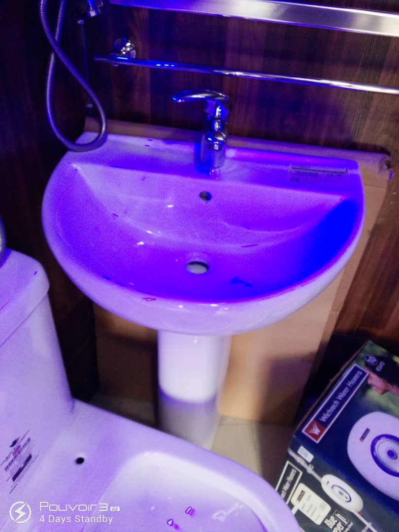 Bathroom plumbing fixture installation